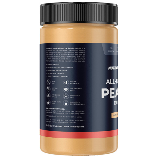 Nutrabay Foods All-Natural Peanut Butter Unsweetened Creamy image