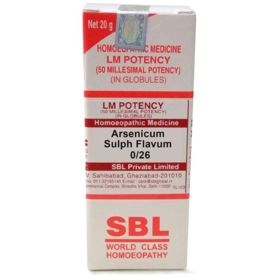 SBL Arsenicum Sulph Flavum 0/26 LM image