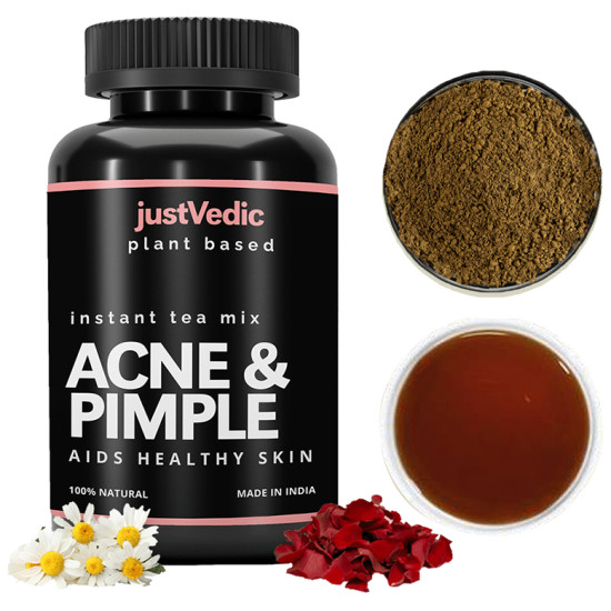 Just Vedic Plant Based Instant Tea Mix Acne & Pimple Aids Healthy Skin image