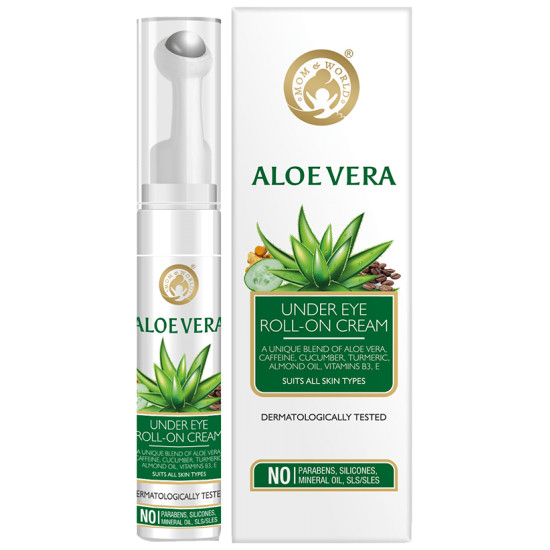 Mom & World Aloe Vera Under Eye Roll-On Cream image