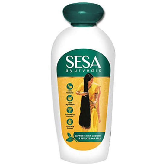 Sesa Combo Pack of 1 Bottle of Ayurvedic Hair Oil 100ml, 1 Tube of Hair Fall Control Ayurvedic Medicinal Shampoo 100ml & 1 Tube of Hair Oil In-Lotion 50ml image