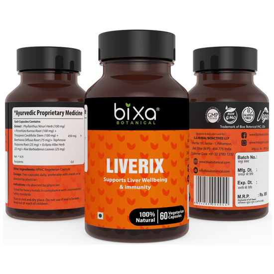 Bixa Botanical Liverix 450mg Vegetarian Capsule image