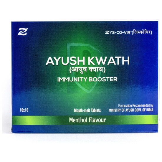 Zys-Co-Vir Ayush Kwath Immunity Booster Mouth-Melt Tablet Menthol image