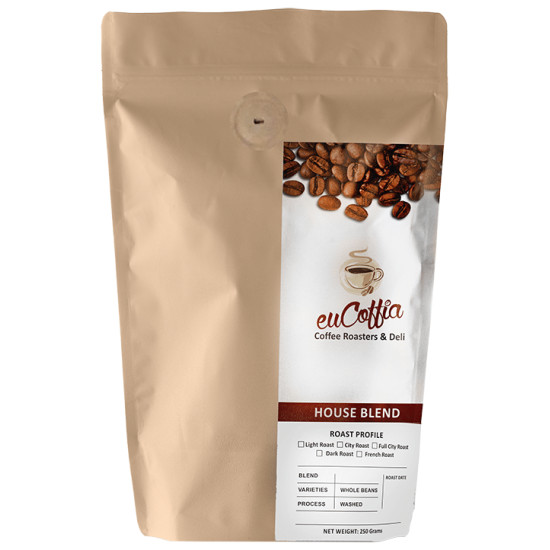 Eucoffia 100% Arabica Roasted Coffee Powder Medium Dark Roast Home Espresso image