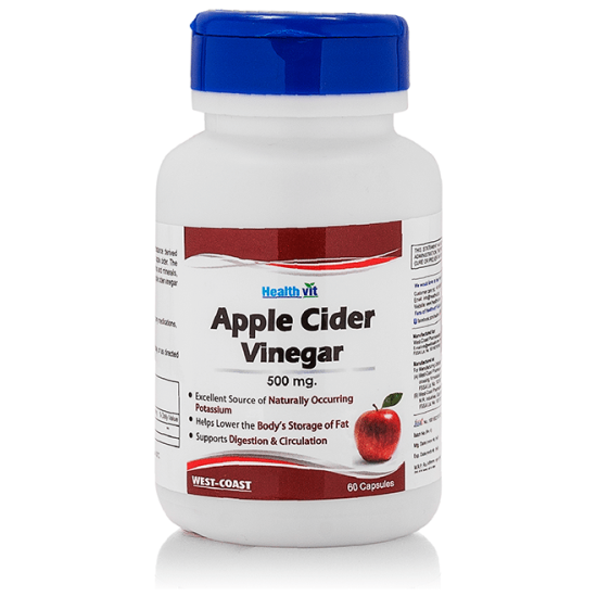 HealthVit Apple Cider Vinegar 500mg Capsule image