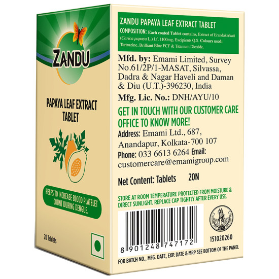 Zandu Papaya Leaf Extract Tablet image