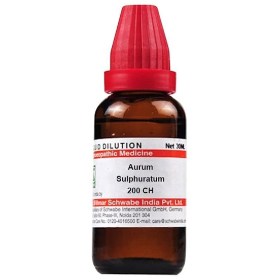 Dr Willmar Schwabe India Aurum Sulphuratum Dilution 200 CH image