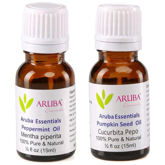 Aruba Essentials Combo Pack of Peppermint Oil and Pumpkin Seed Oil (15ml Each) image