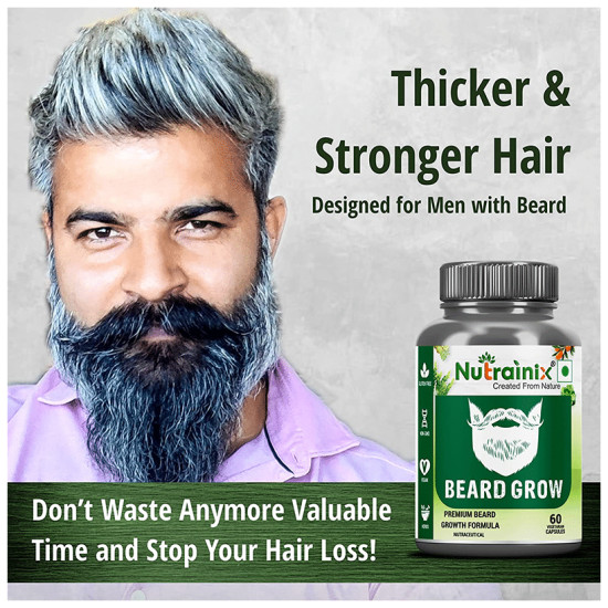 Nutrainix Beard Grow Vegetarian Capsule image