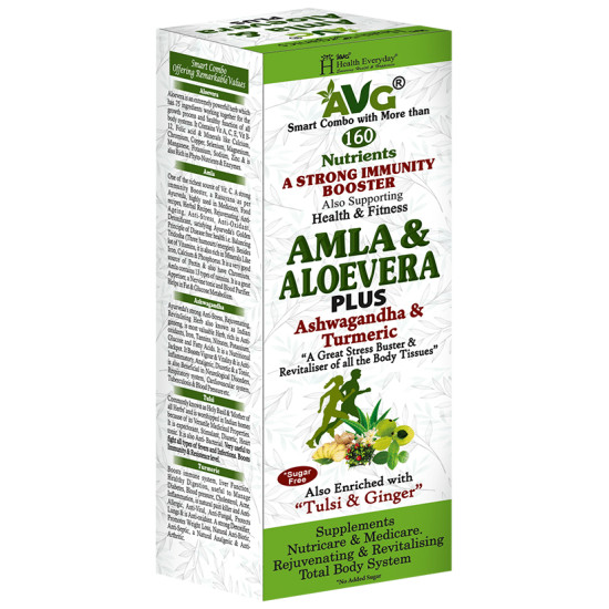 AVG Amla & Aloevera Plus Ashwagandha & Turmeric Juice Sugar Free image