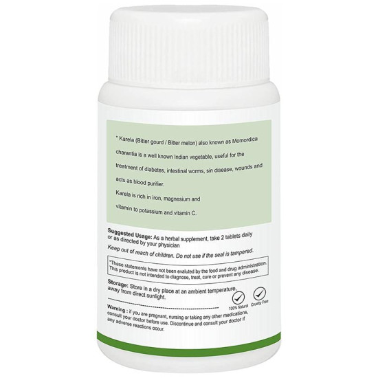 Herb Essential Karela (Momordica Charantia) 500mg Tablet image