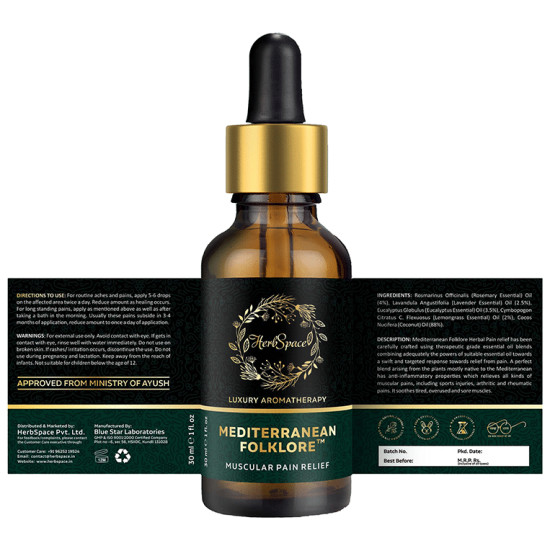 Herbspace Mediterranean Folklore Muscular Pain Relief Oil image