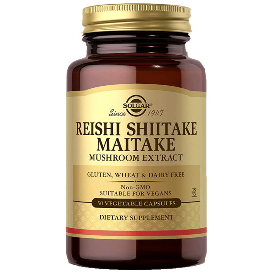 Solgar Reishi Shiitake Maitake Vegetable Capsule image