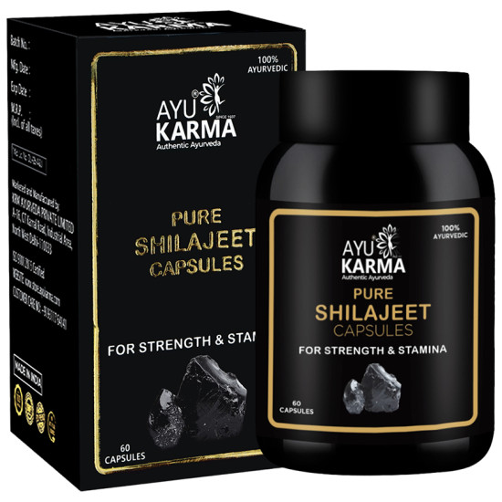 Ayukarma Pure Shilajeet Capsule (60 Each) image