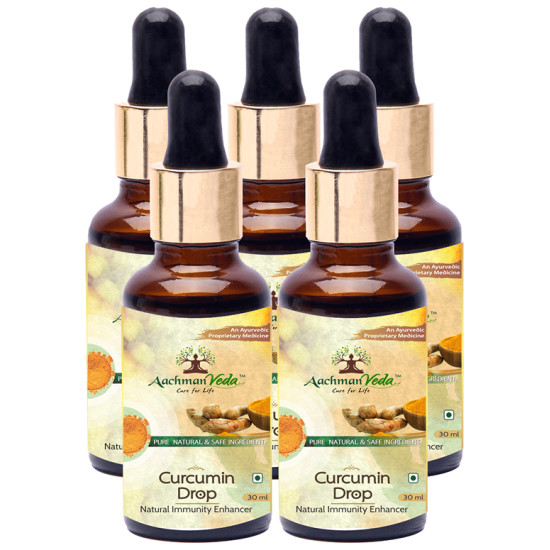 Aachman Veda Curcumin Drop Natural Immunity Enhancer (30ml Each) image