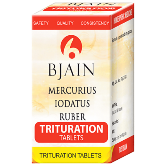 Bjain Mercurius Iodatus Ruber Trituration Tablet 3X image