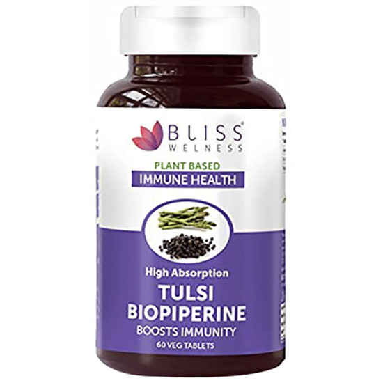 Bliss Welness Immune Health Tulsi Biopiperine Veg Tablet image