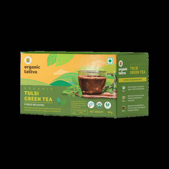 Organic Tattva Organic Tea Bag (2g Each) Tulsi Green Tea image