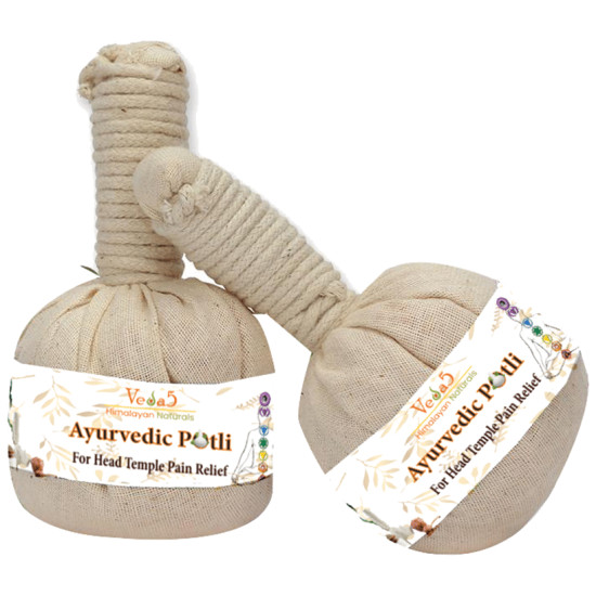 Veda5 Ayurvedic Potli for Head Temple Pain Relief (100gm Each) image