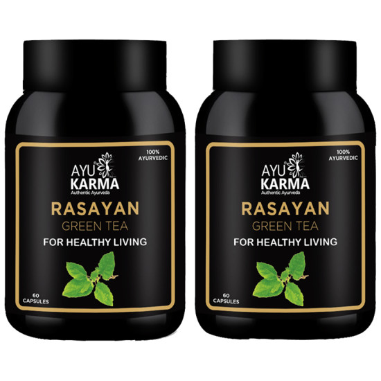 Ayukarma Rasayan Green Tea Capsule (60 Each) image