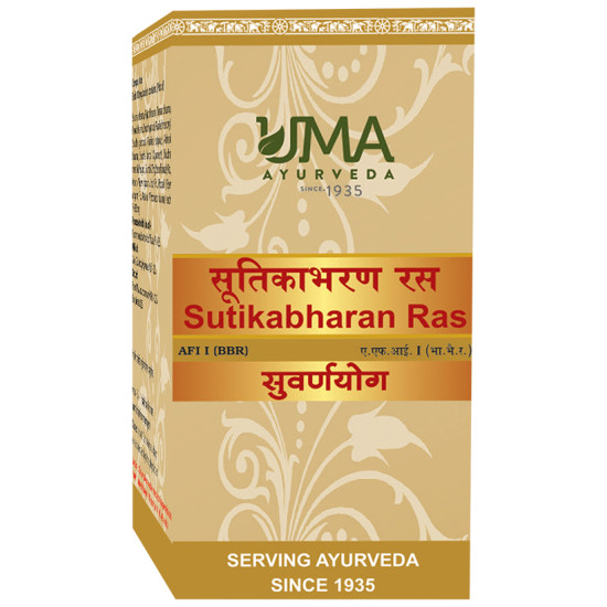 Uma Ayurveda Sutikabharan Ras Tablet (with Gold & Silver) image