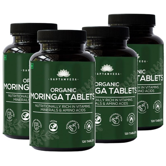 Saptamveda Organic Moringa Tablet (120 Each) image