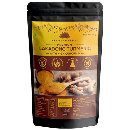 Saptamveda Premium Lakadong Turmeric Powder (150gm Each) image