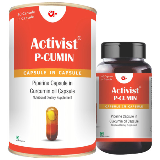 Activist P-Cumin Piperine Capsule In Curcumin Oil Capsule image