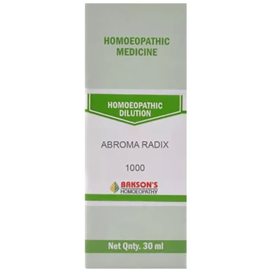 Bakson's Abroma Radix Dilution 1000 CH image