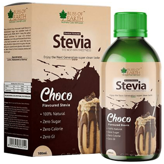 Bliss of Earth Premium Flavoured Stevia The Next-Gen Sweetness Liquid Choco image