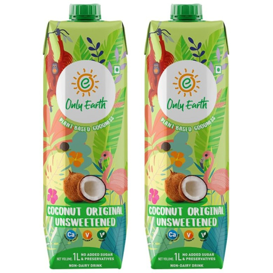 Only Earth Coconut Original Unsweetened Milk (1Ltr Each) image