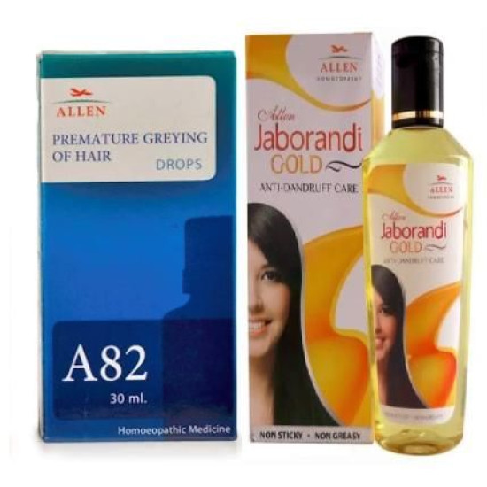 Allen Hair Care Combo (A82 + Jaborandi Gold Oil) image