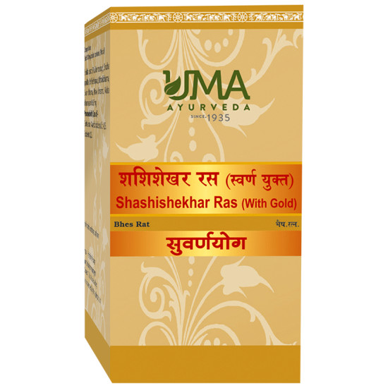 Uma Ayurveda Shashishekhar Ras Tablet (with Gold) image