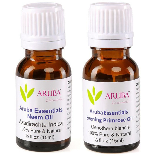 Aruba Essentials Combo Pack of Neem Oil and Evening Primose Oil (15ml Each) image