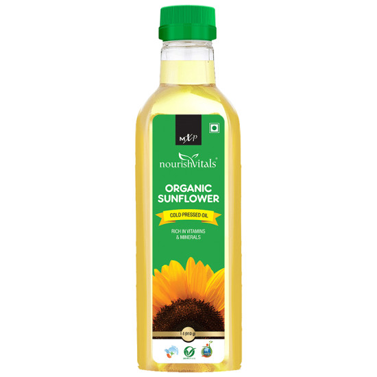 NourishVitals Organic Sunflower Cold Pressed Oil (1ltr Each) image