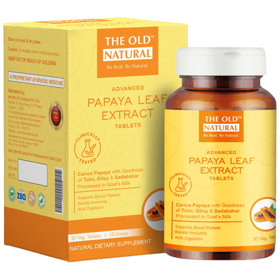 The Old Natural Advanced Papaya Leaf Extract Veg Tablet image