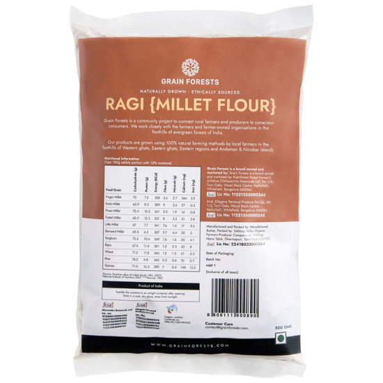 Grain Forests Ragi Millet Flour (500gm Each) image