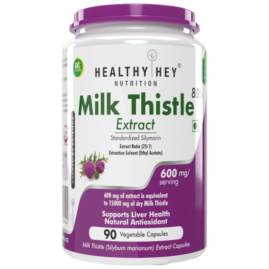 HealthyHey Milk Thistle Extract 600mg Vegetable Capsule image