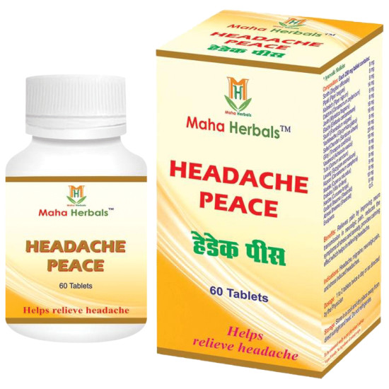 Maha Herbals Headache Peace Tablet image