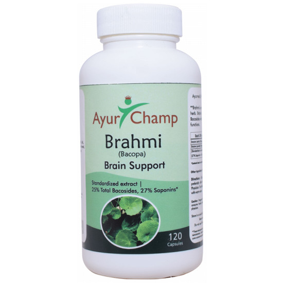 Ayur Champ Brahmi Bacopa Brain Support Capsule image