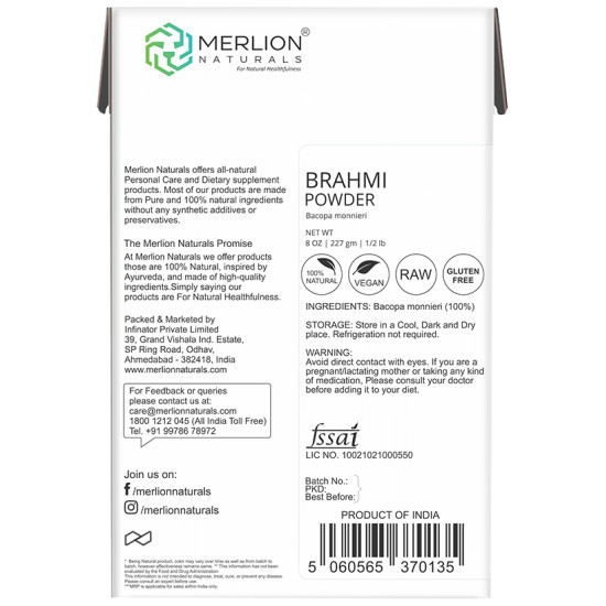 Merlion Naturals Brahmi Leaves Powder image