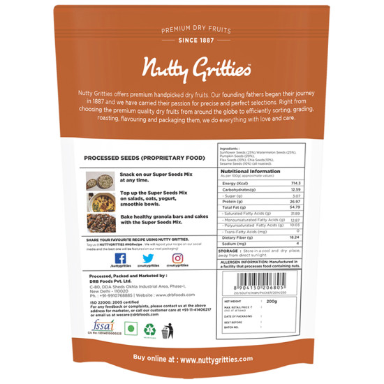 Nutty Gritties Super Seeds Mix image