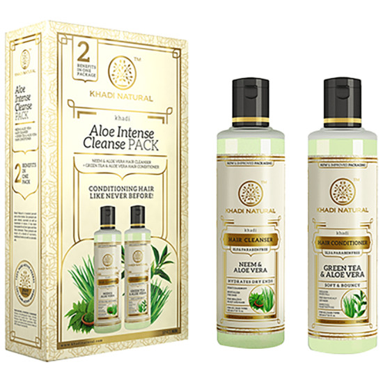 Khadi Naturals Aloe Intense Cleanse Pack (210ml Each) image