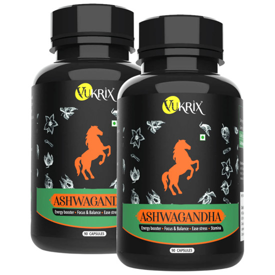 Vukrix Ashwagandha Capsule (90 Each) image