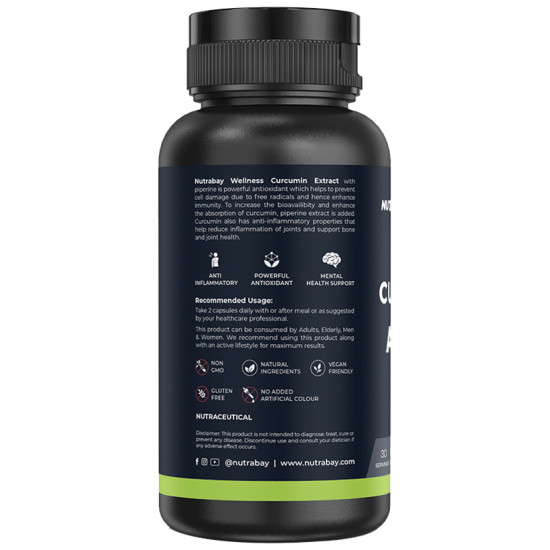 Nutrabay Wellness Curcumin + Piperine Capsule image