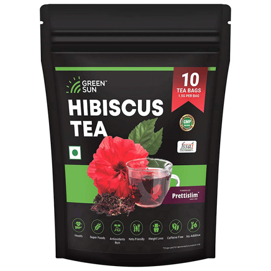 Green Sun Combo Pack of Moringa Tea Bag, Hibiscus Tea Bag, Immunity Booster Tea (1.5gm Each) image