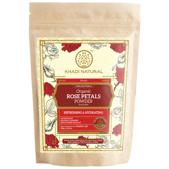 Khadi Naturals Organic Rose Petals Powder image