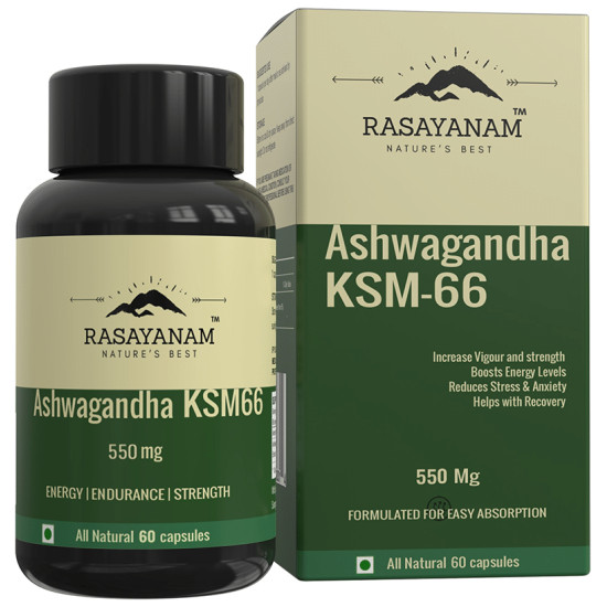 Rasayanam Ashwagandha KSM 66 550mg Capsule image