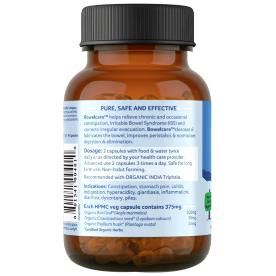 Organic India Bowelcare Veg Capsule image