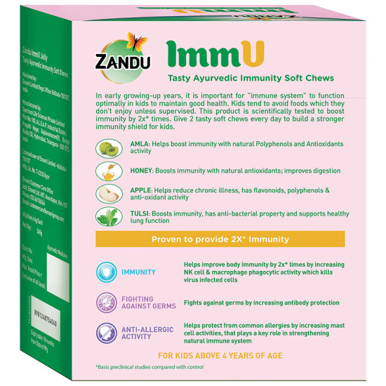 Zandu Immu Tasty Ayurvedic Immunity Soft Chews Mango image